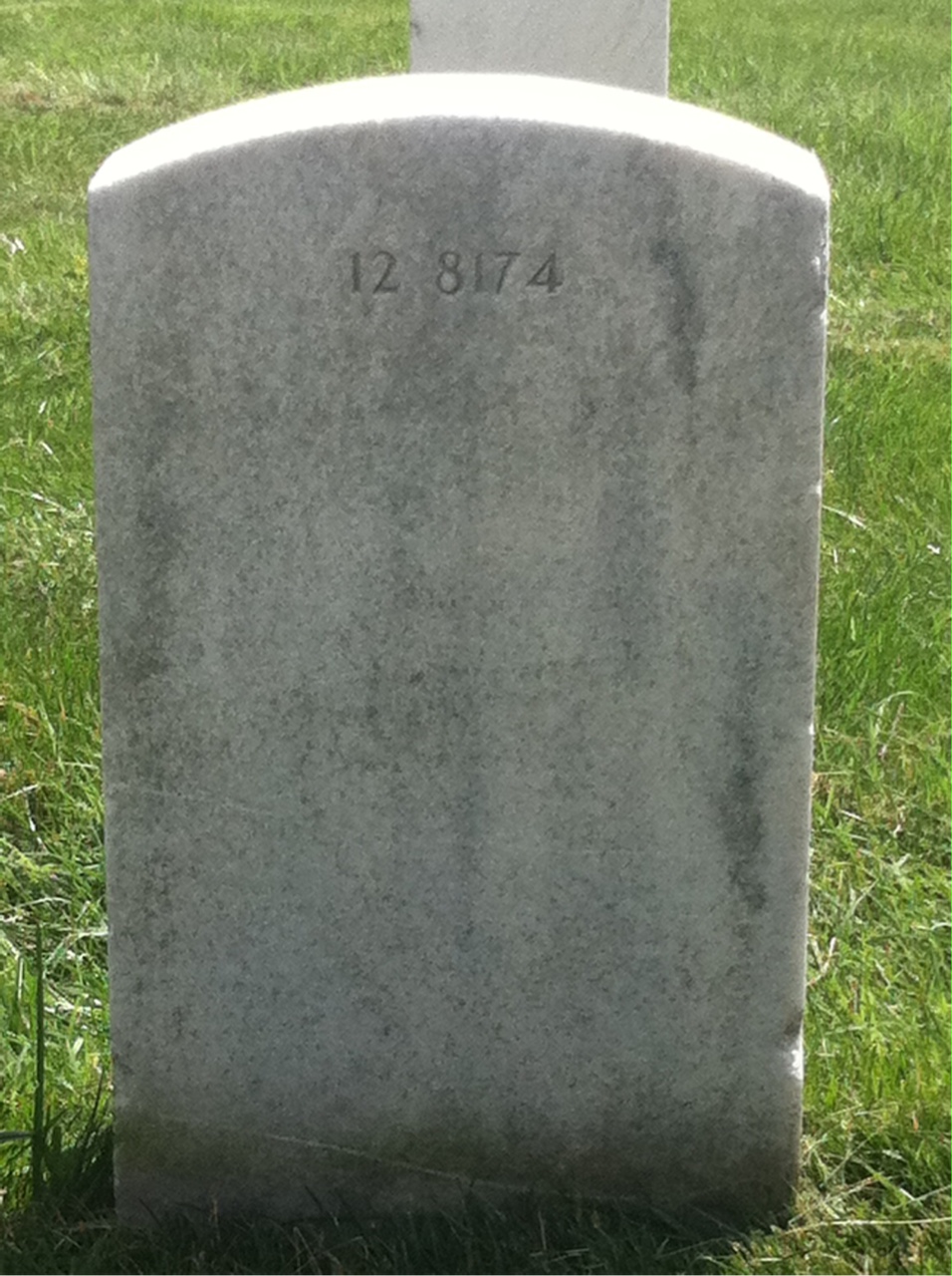 Back of headstone — Bertha Critzer