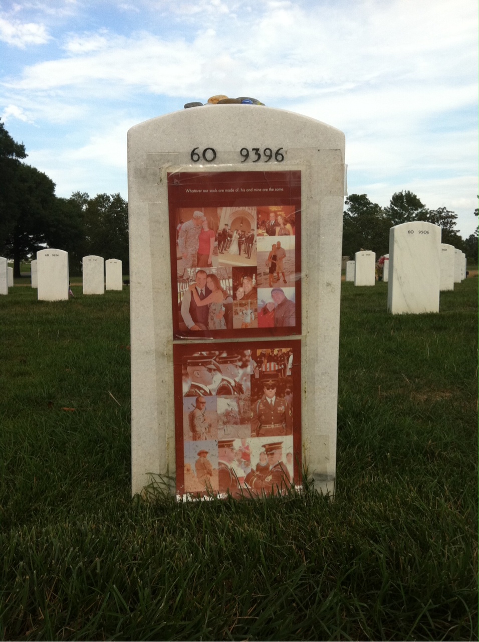 Back of headstone — Adam L Dickmyer