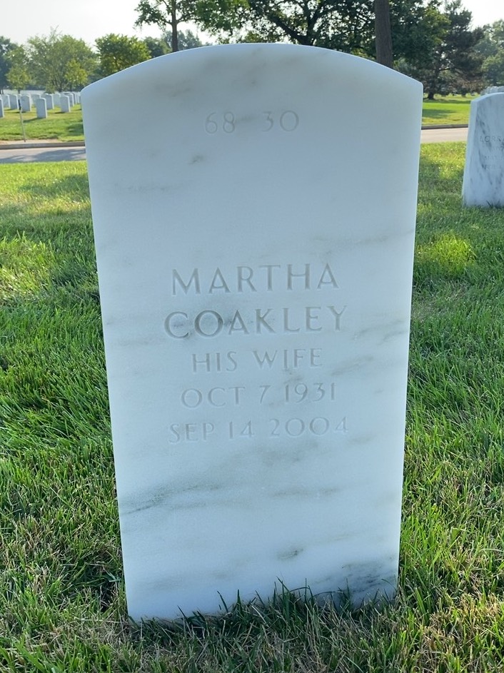 Back of headstone — Gerald Carroll