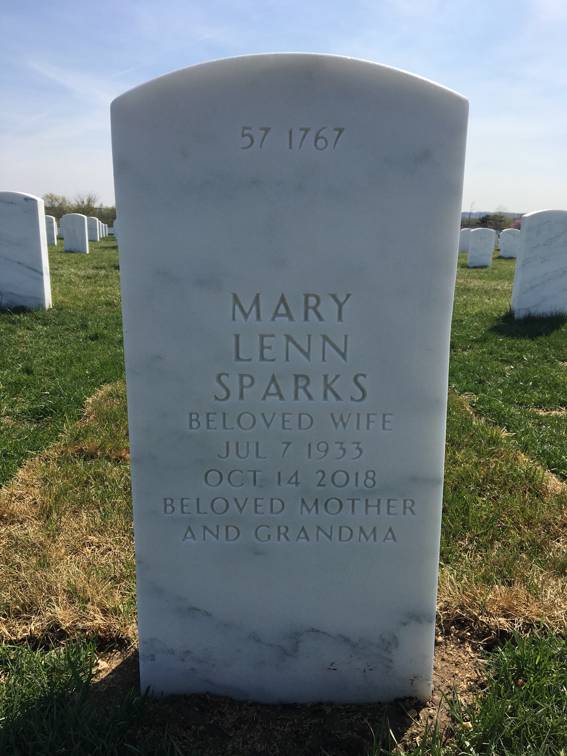 Back of headstone — Robert Moulthrop