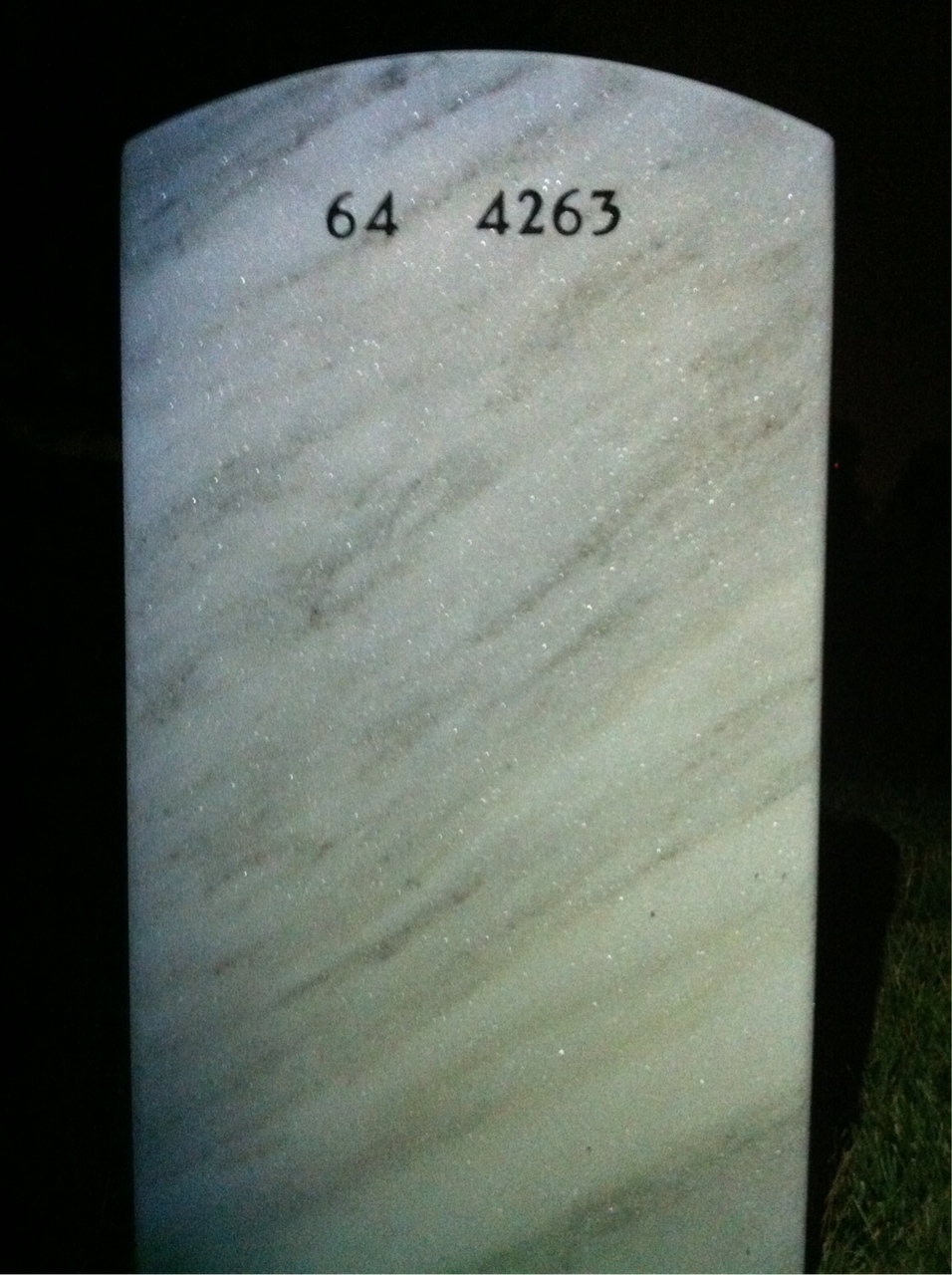 Back of headstone — John Leeds