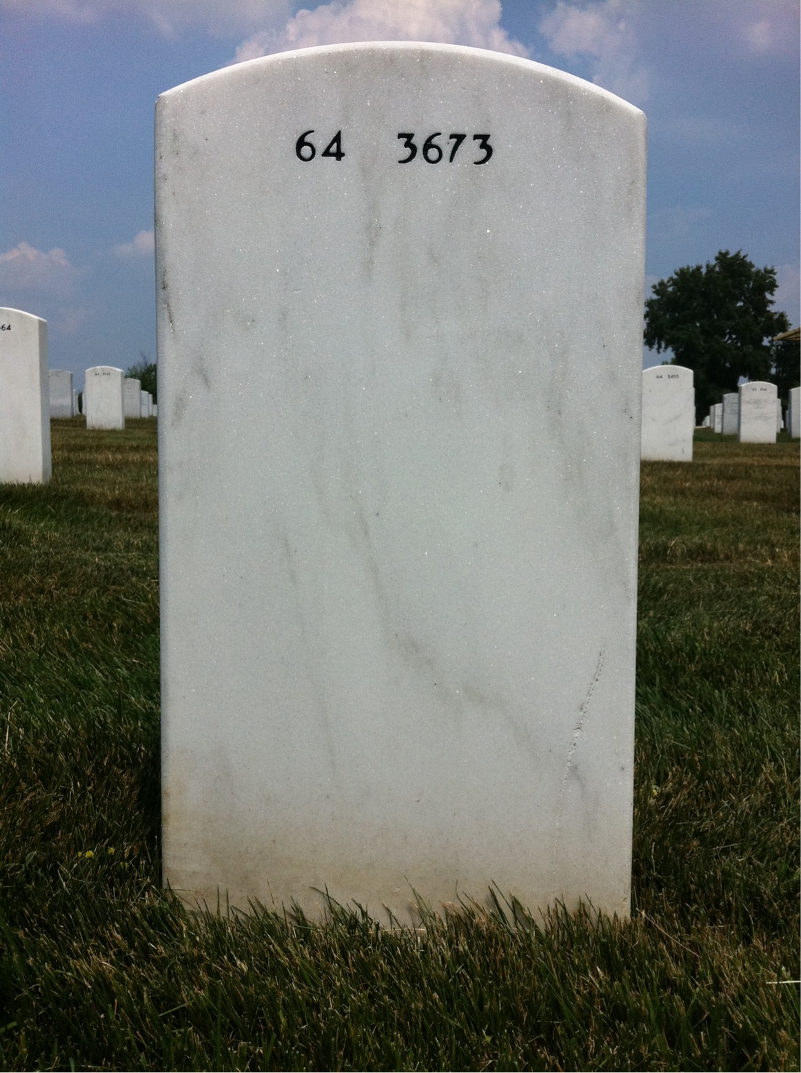 Back of headstone — Harry Kober