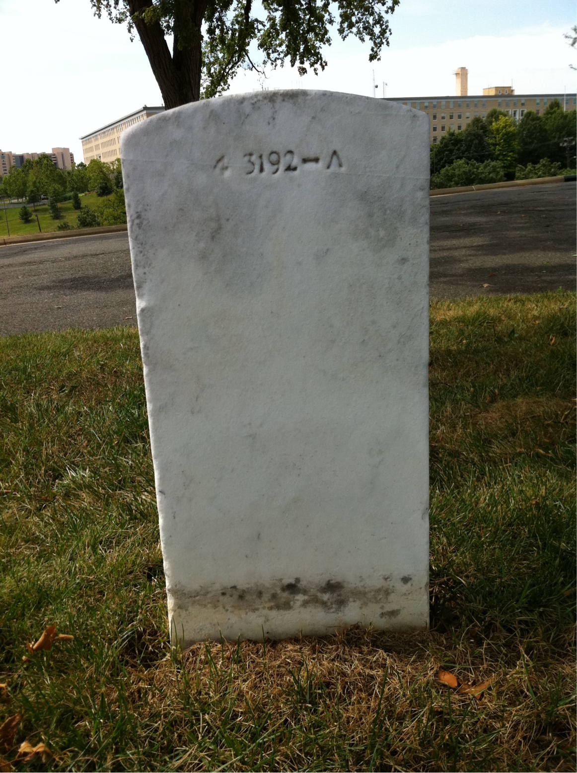 Back of headstone — Harris Cox