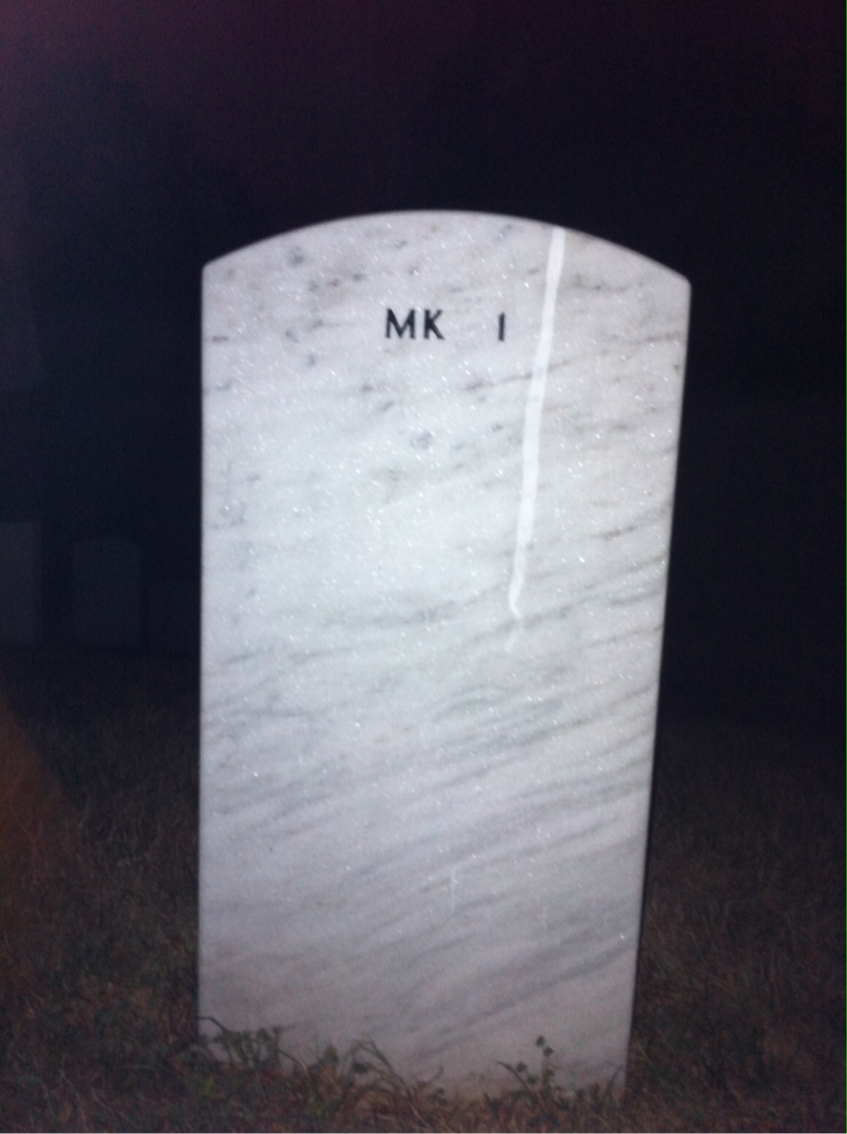 Back of headstone — Thomas Karcher