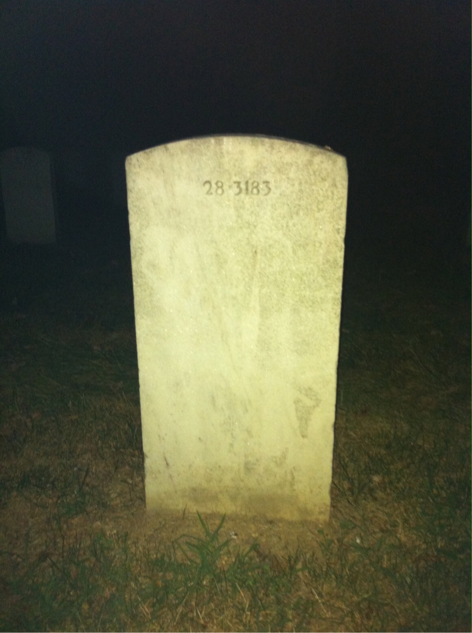 Back of headstone — Frank Mills
