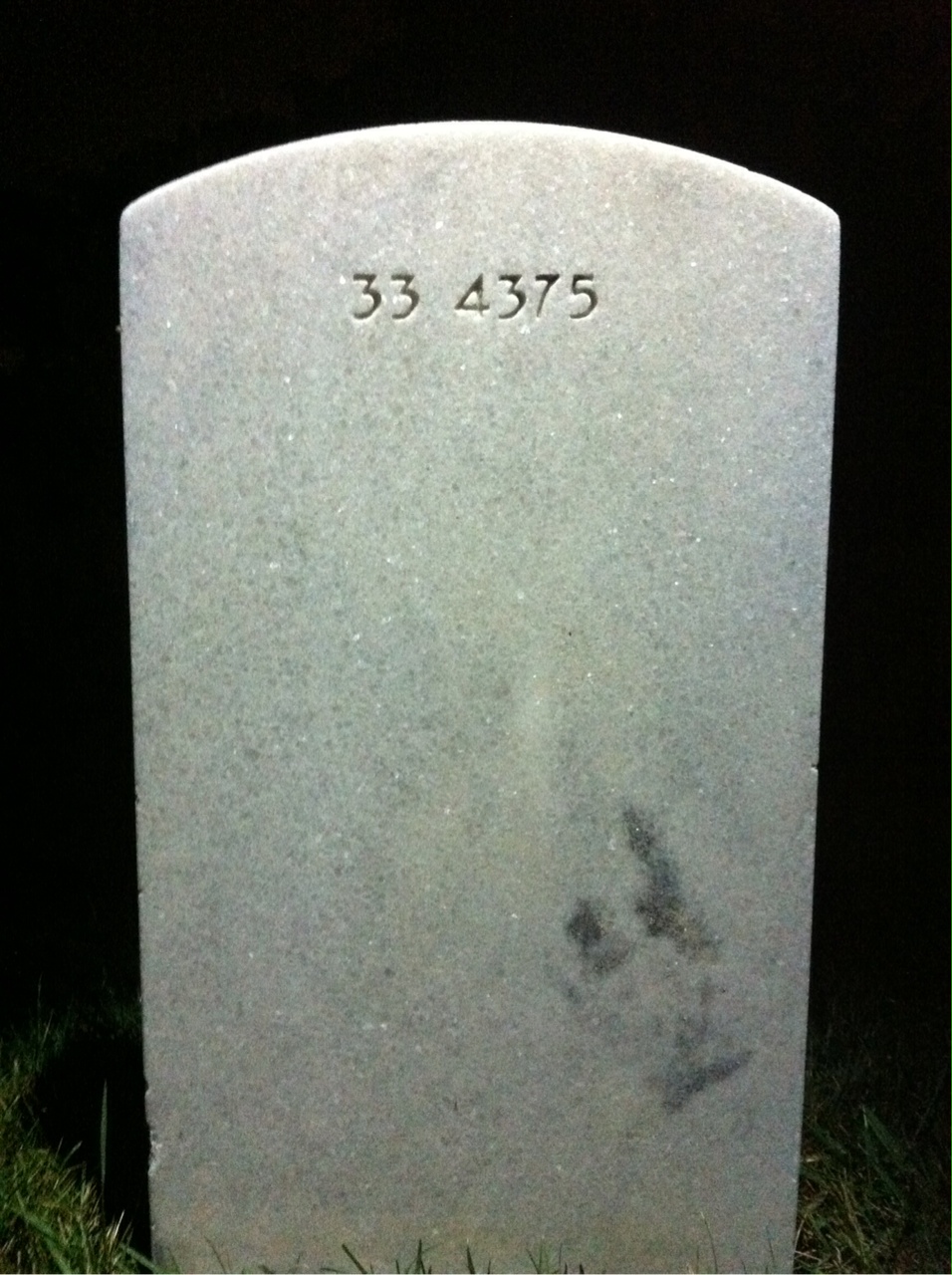 Back of headstone — Russell S Bray