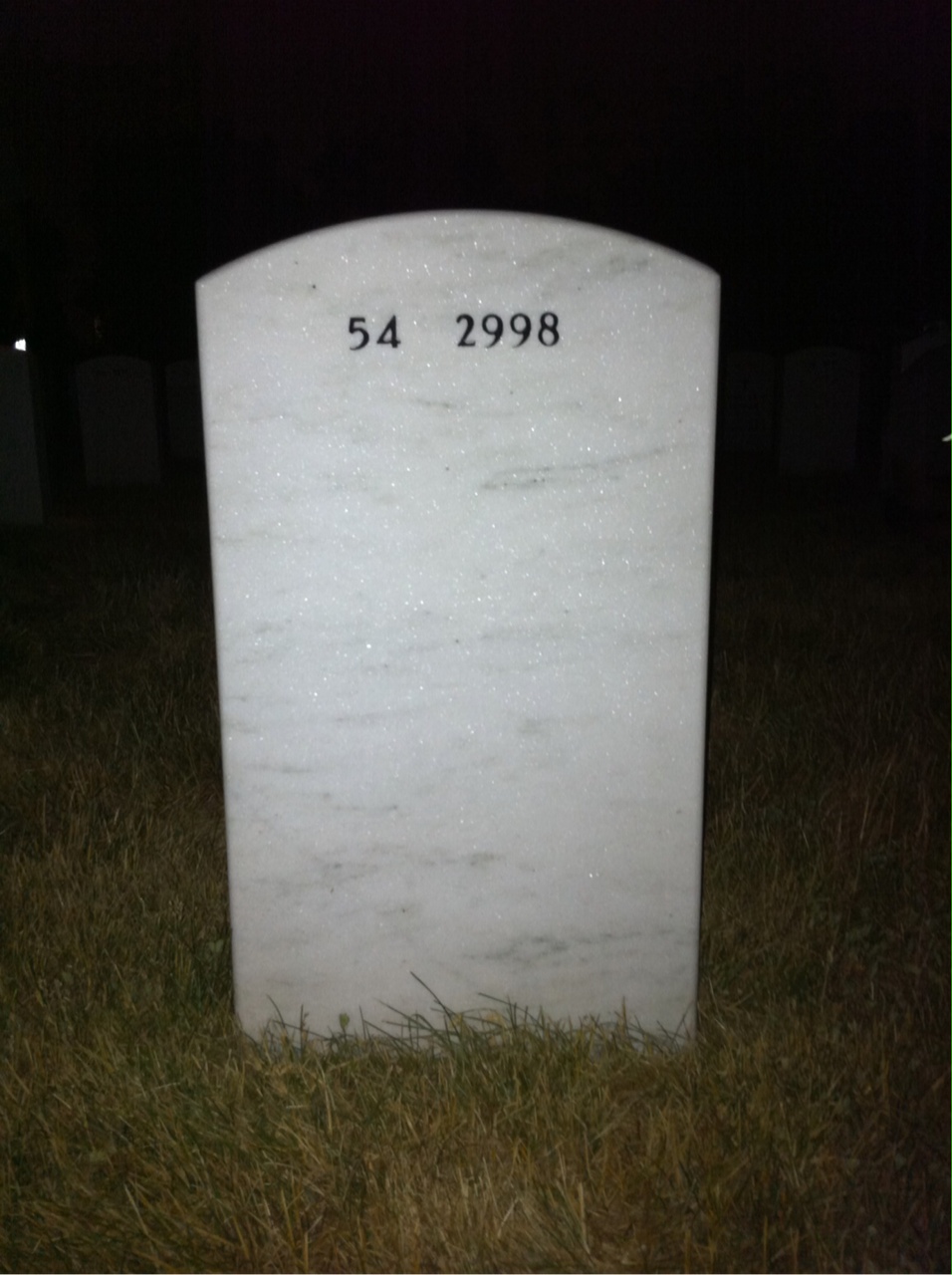 Back of headstone — Bobby Boyd