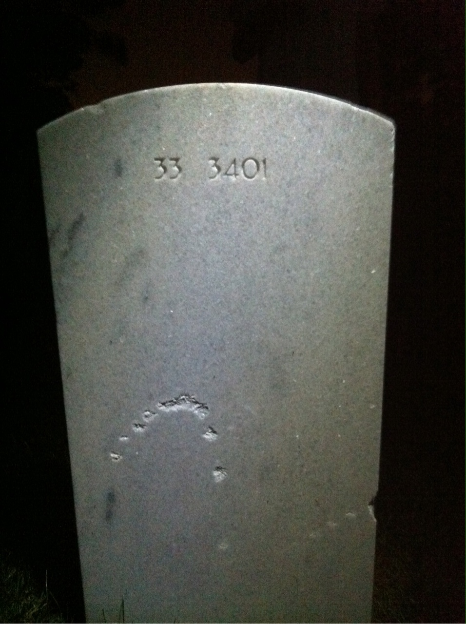 Back of headstone — Hallie Ballard