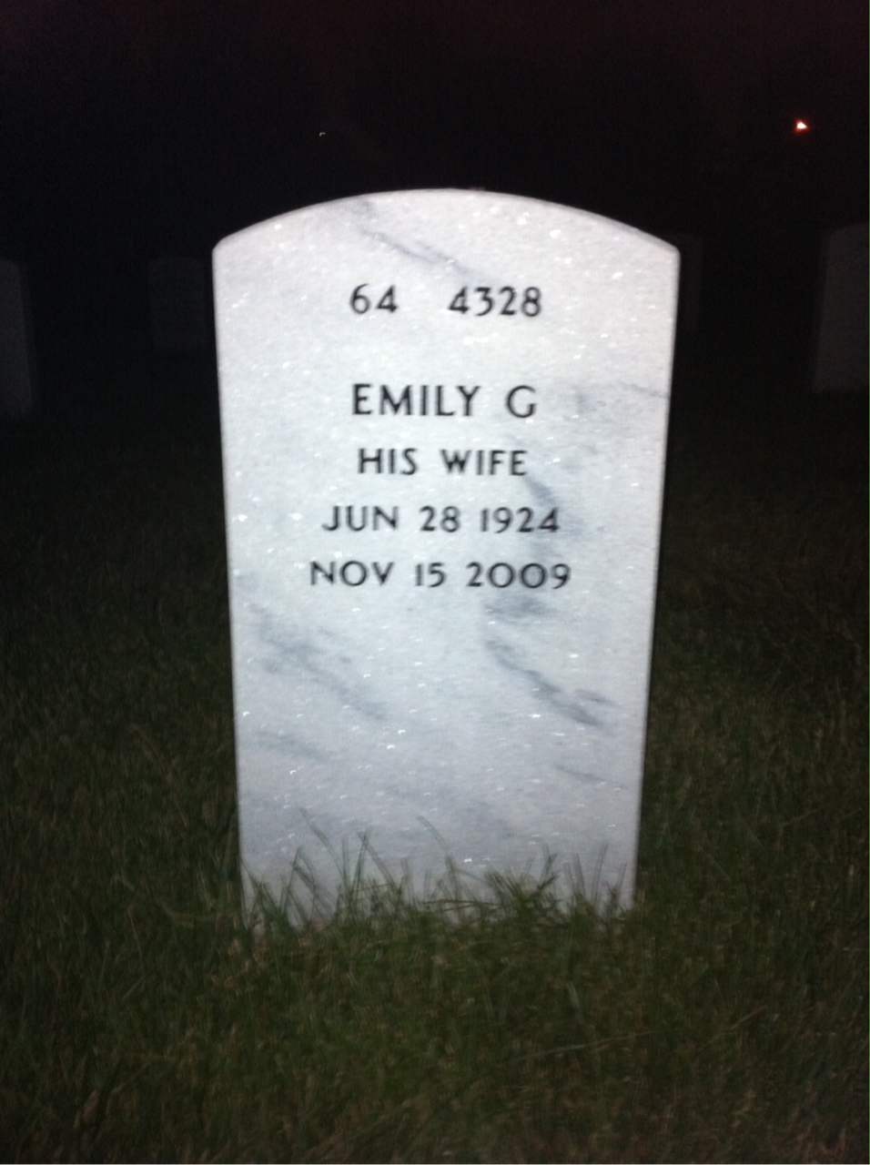 Back of headstone — Robert Baumgartner