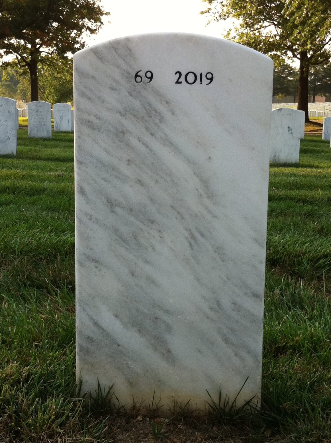 Back of headstone — Frederick Grant