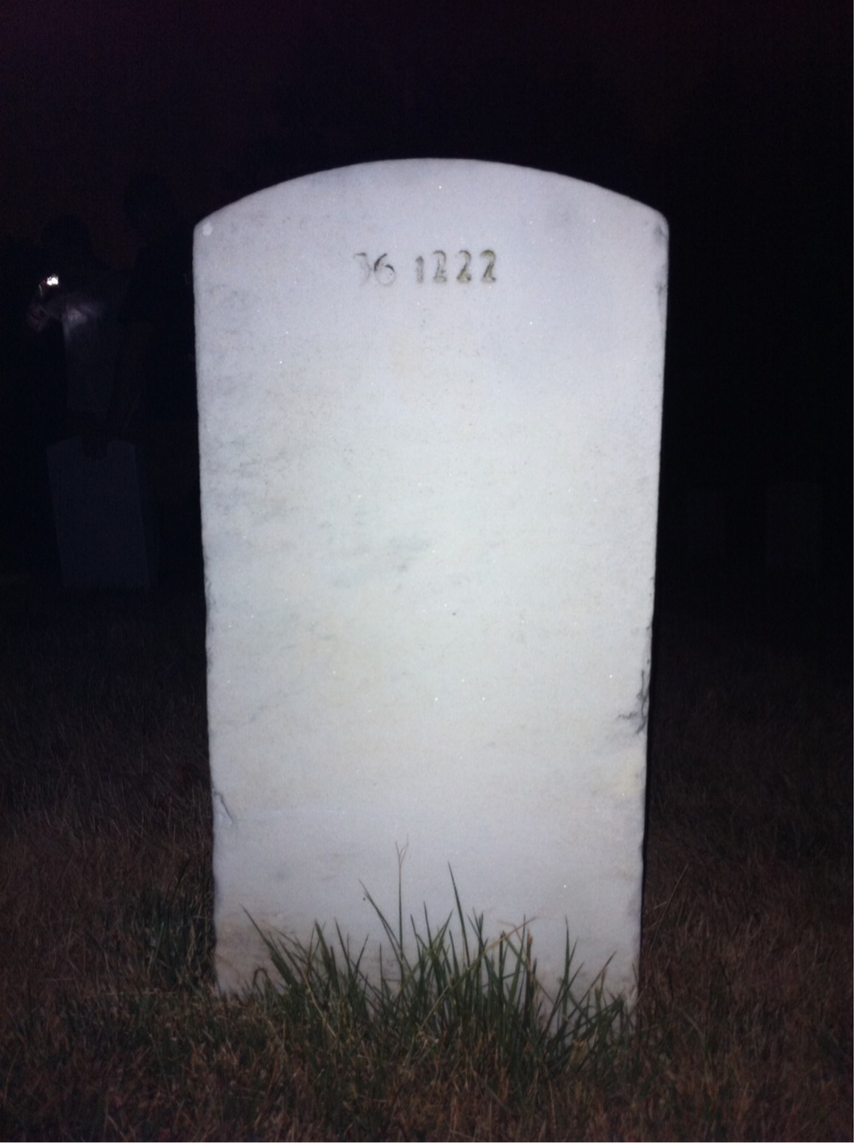 Back of headstone — Maxwell Morgan