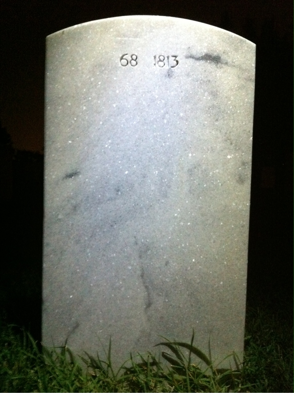 Back of headstone — William David Burgess