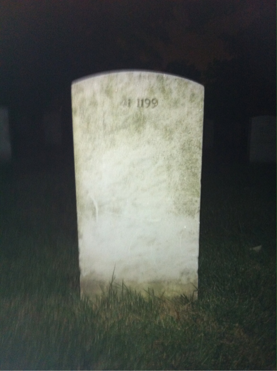 Back of headstone — Roland Collins