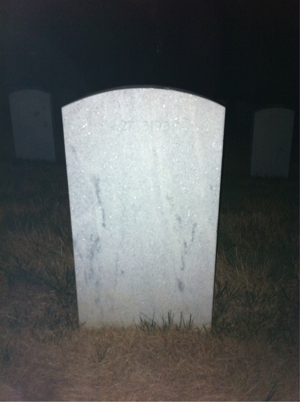 Back of headstone — Not Captured Ball