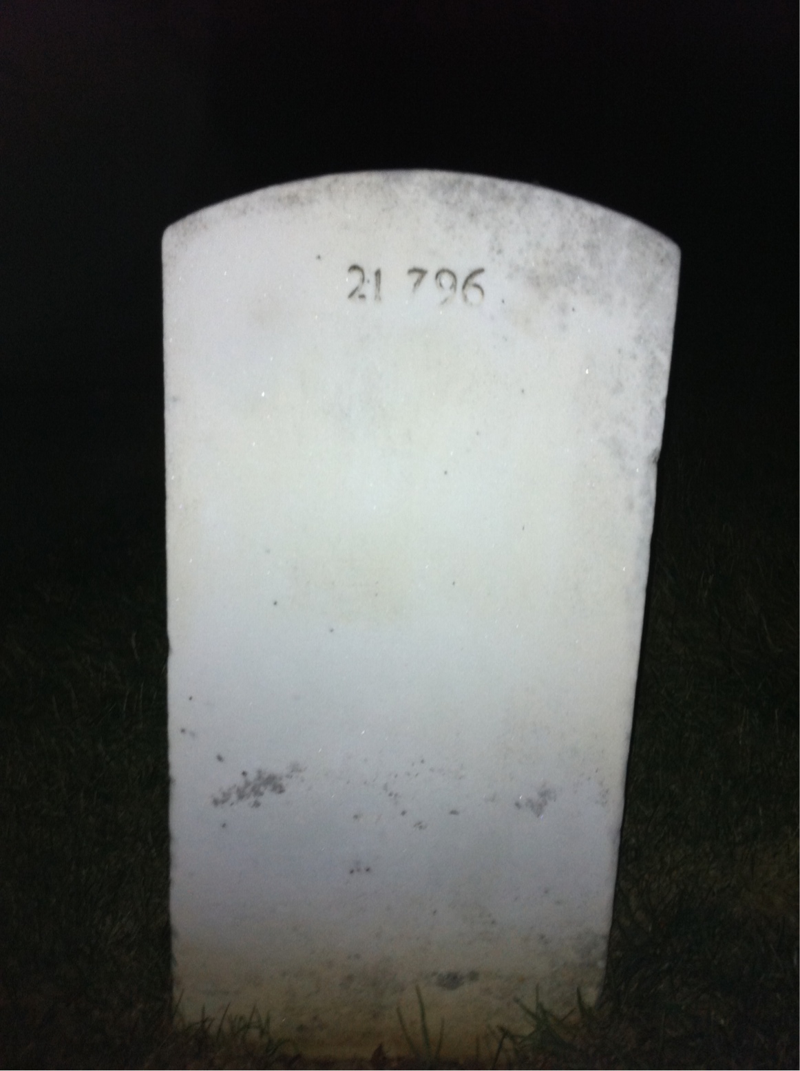 Back of headstone — Mildred Mihills