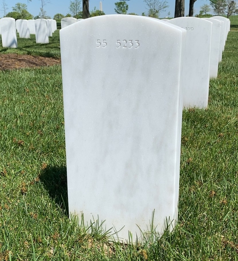 Back of headstone — Wilbert Jay Nace