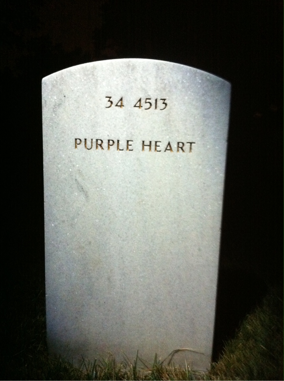 Back of headstone — Walter Monegan