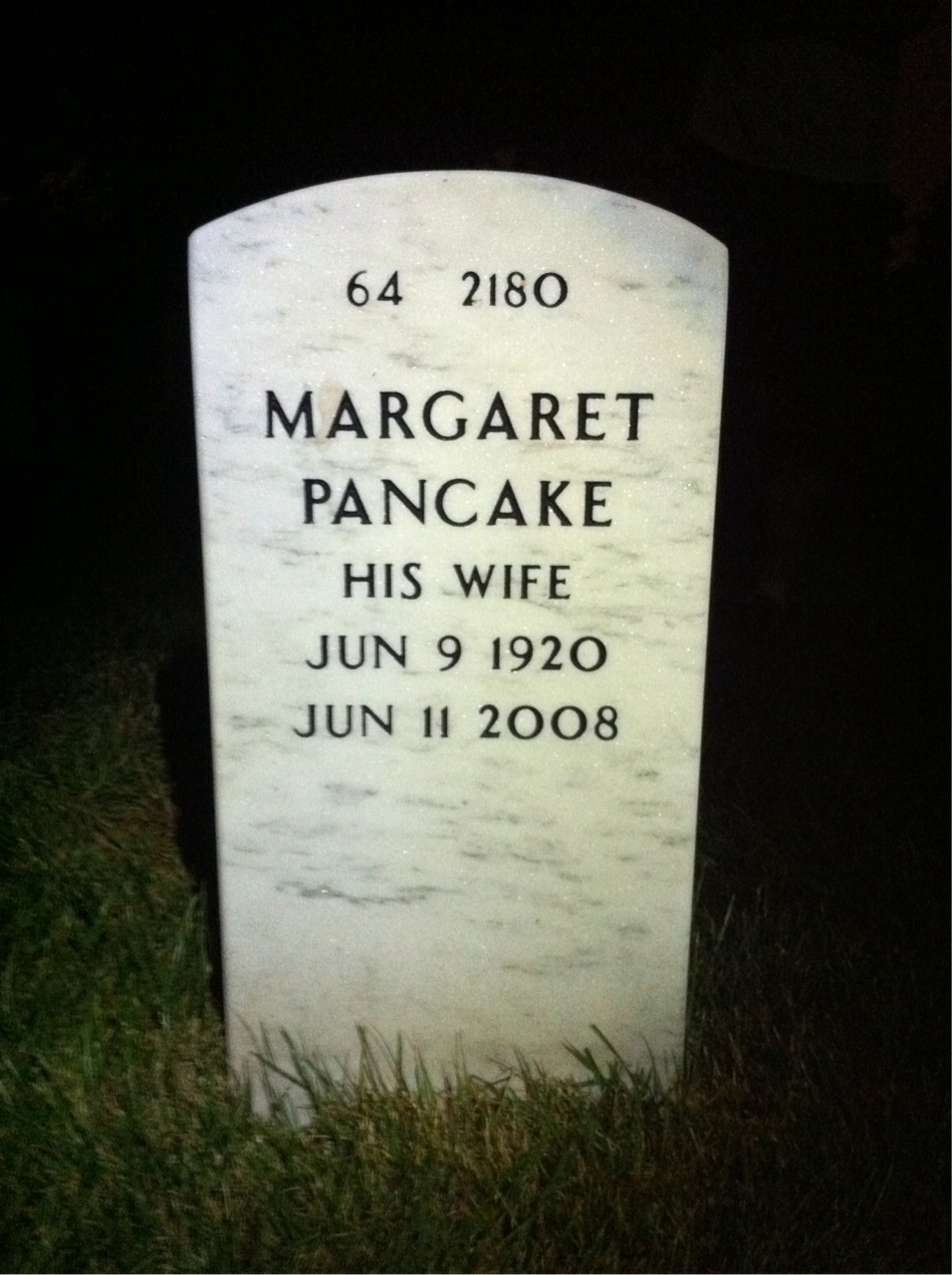 Back of headstone — Virgil Davis