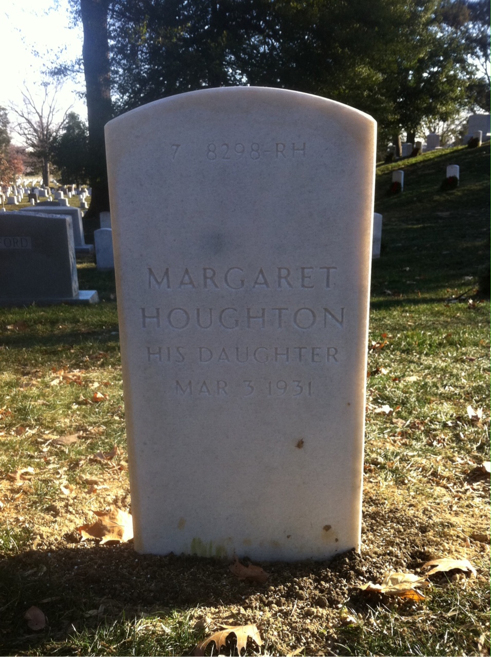 Back of headstone — William M Beck