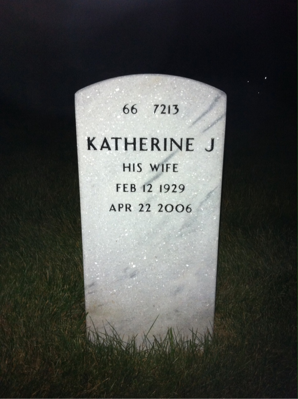 Back of headstone — James Johnson