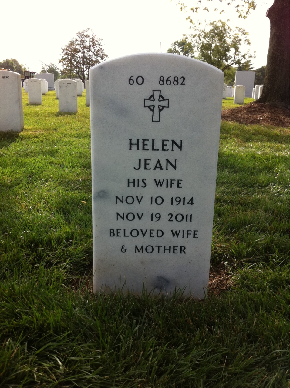 Back of headstone — Arthur Harris