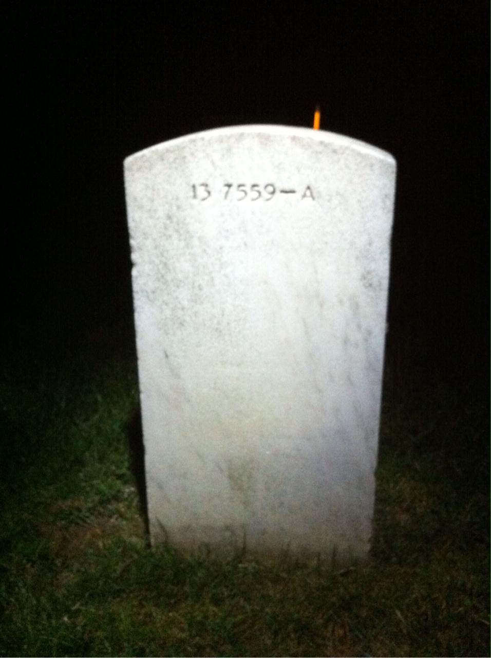 Back of headstone — Clarence Arnold
