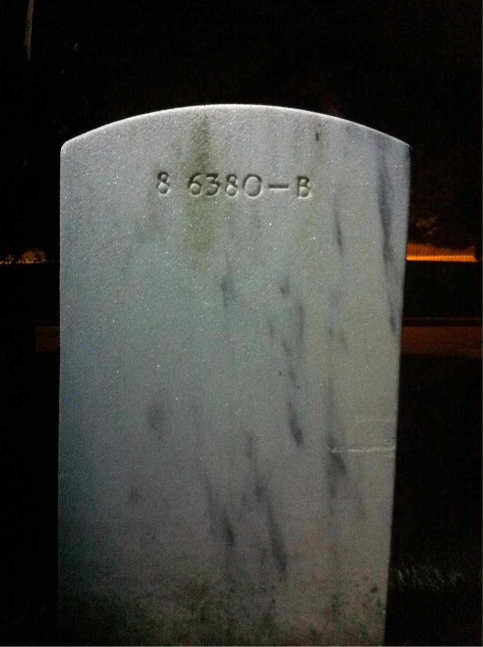 Back of headstone — Richard H Urban