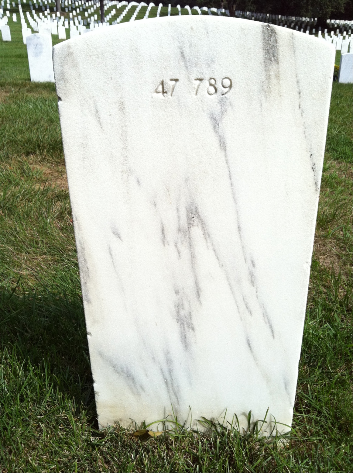 Back of headstone — Frank Moritz