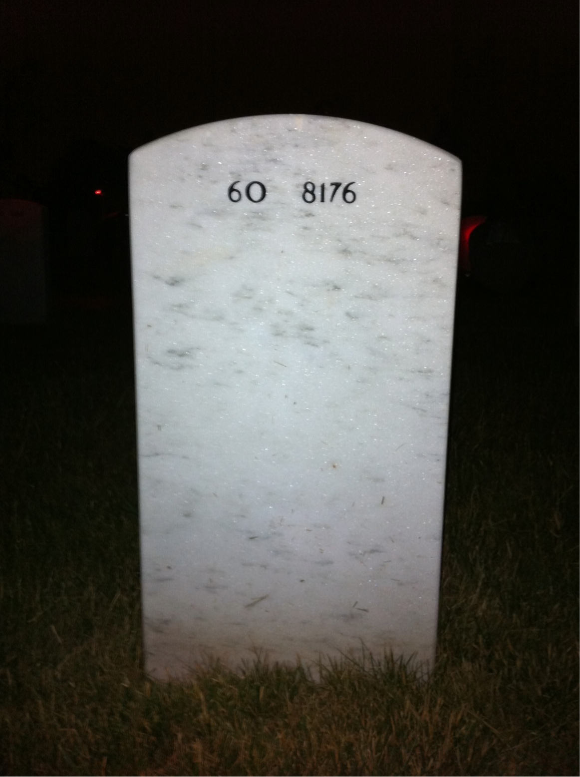 Back of headstone — Christopher Strickland
