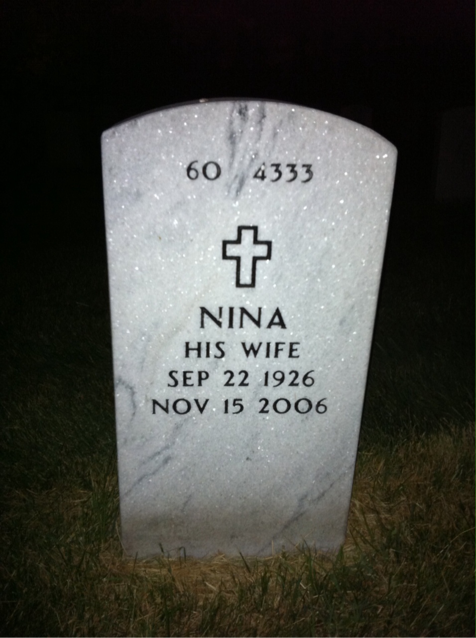 Back of headstone — Robert Winant