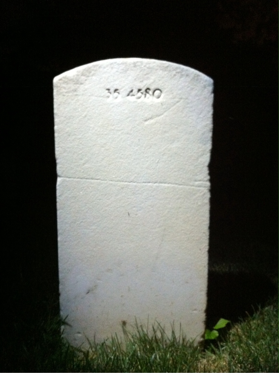 Back of headstone — William Arthur Harding