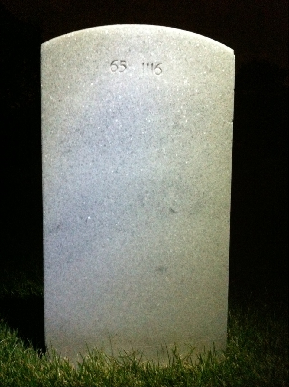 Back of headstone — Harry Breithaupt