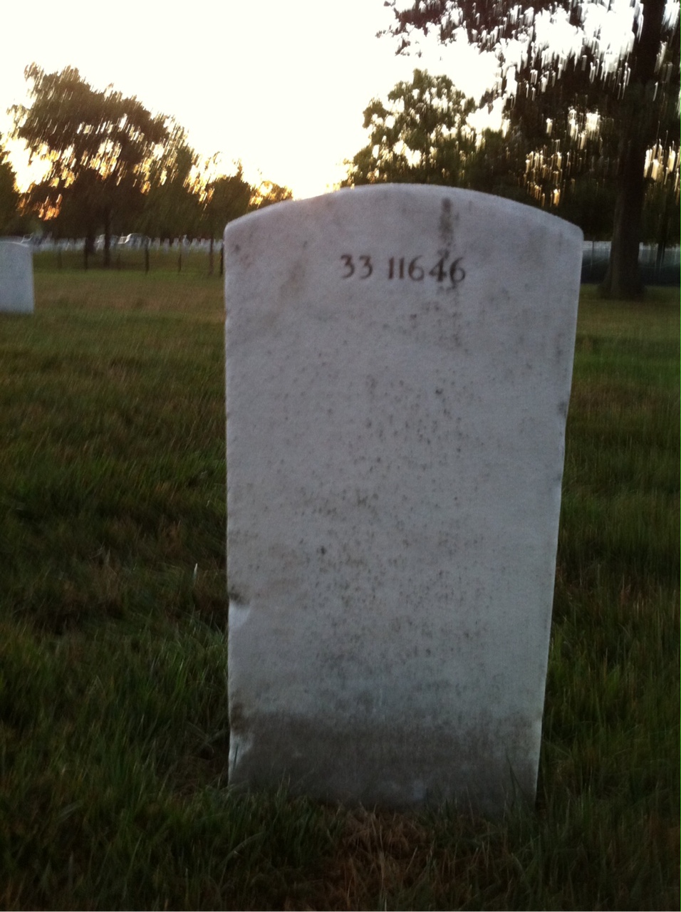 Back of headstone — Gerald Mulvey