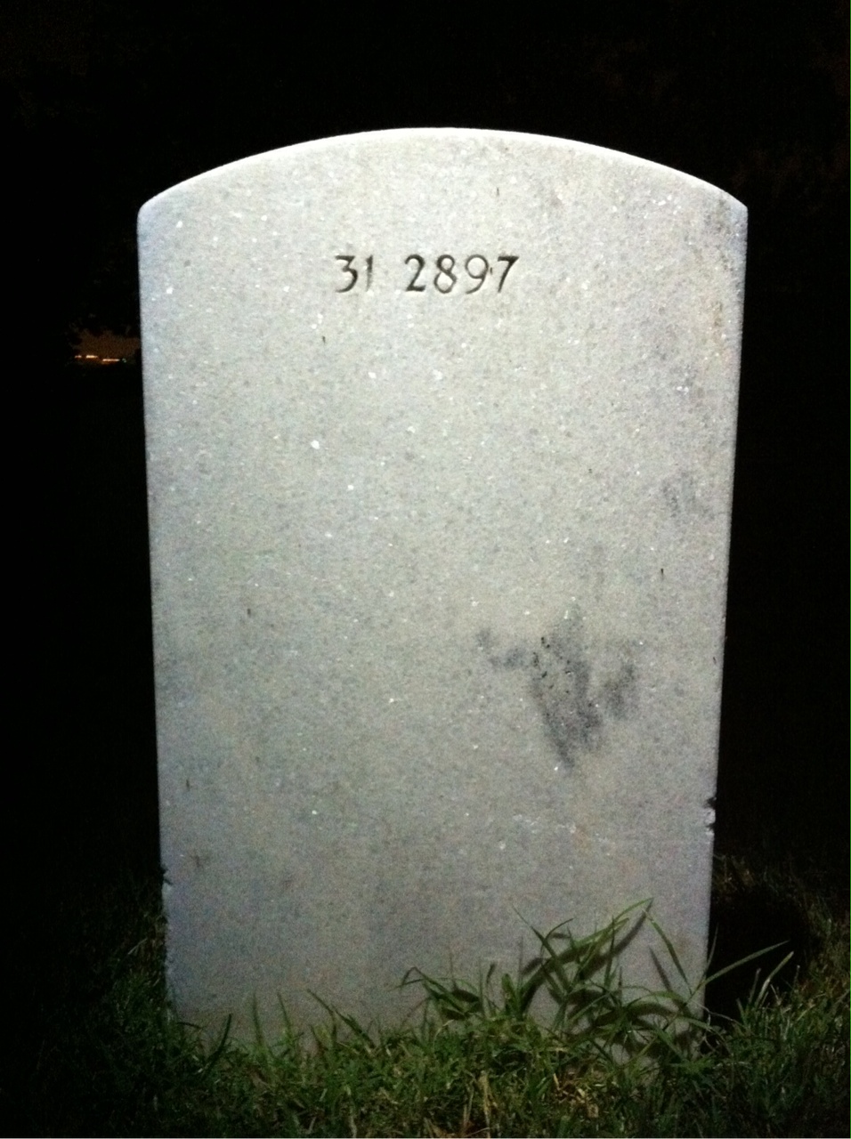Back of headstone — Hilda Cox