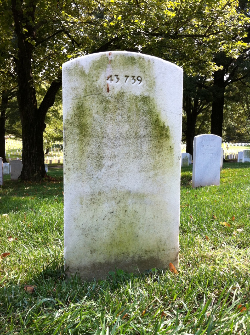 Back of headstone — Amos L Boyd
