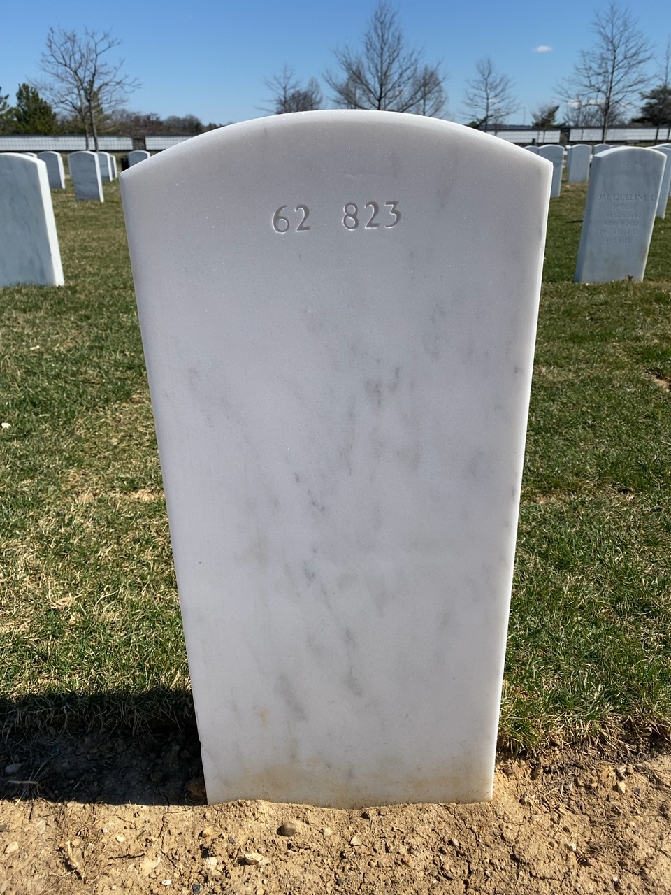 Back of headstone — John Adam Kellett