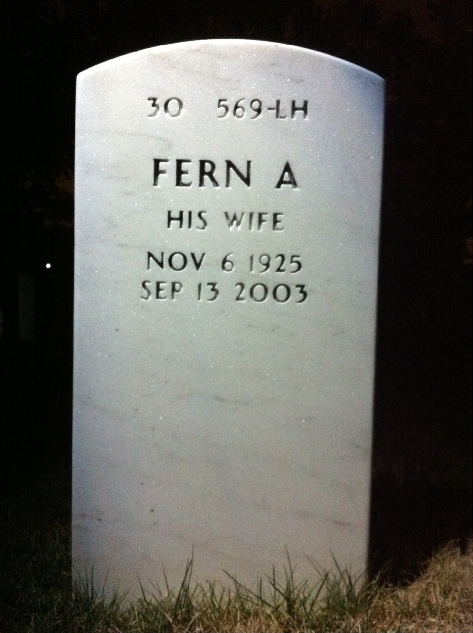 Back of headstone — John Quinn