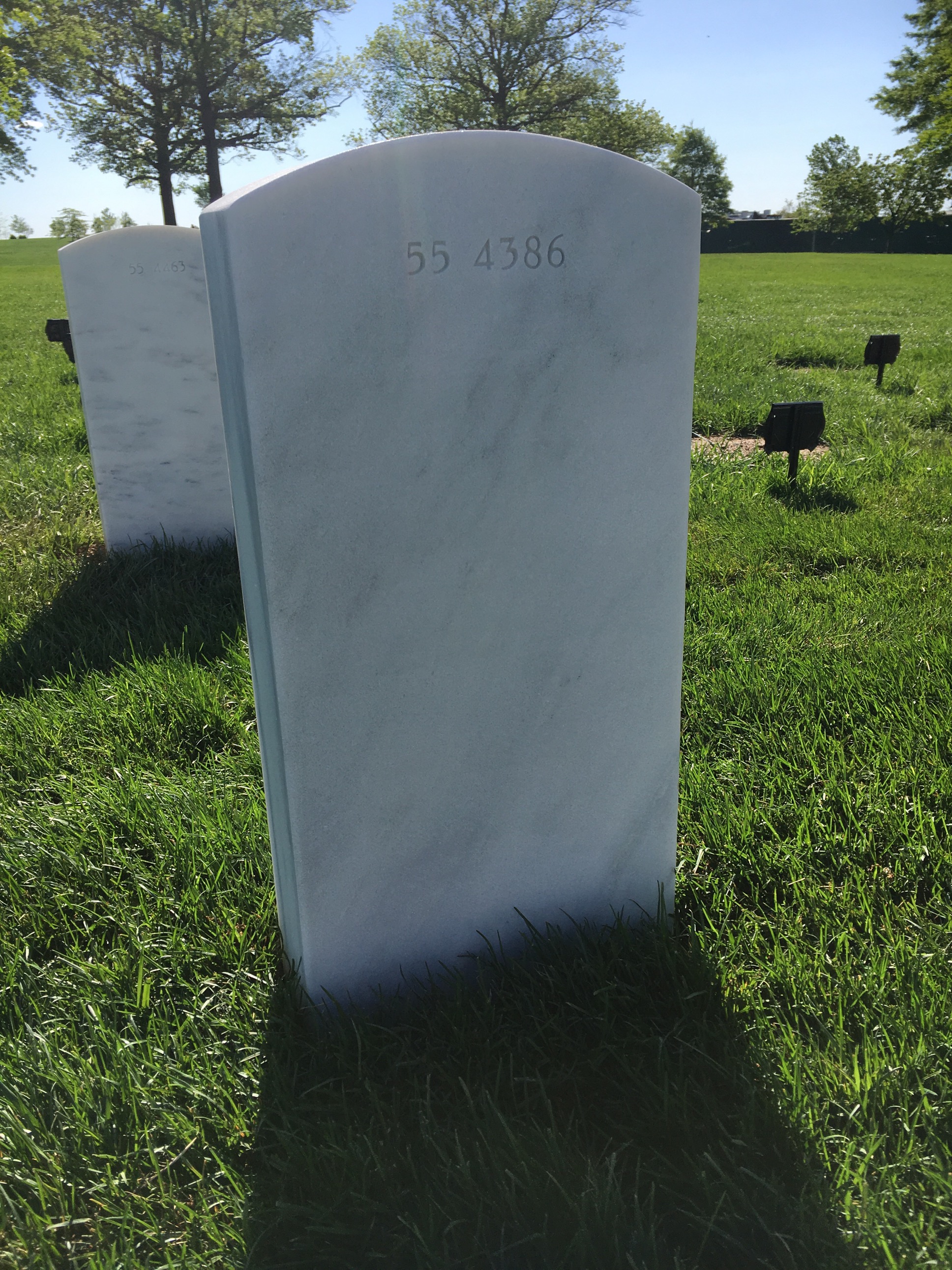 Back of headstone — William Simon