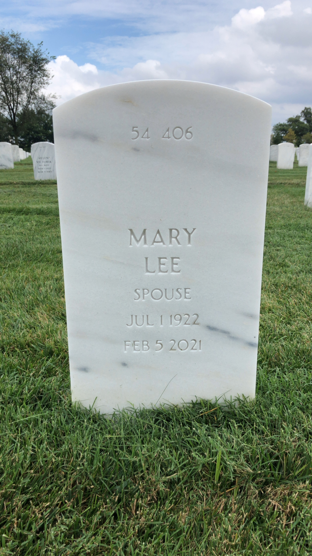 Back of headstone — Richard Lowe