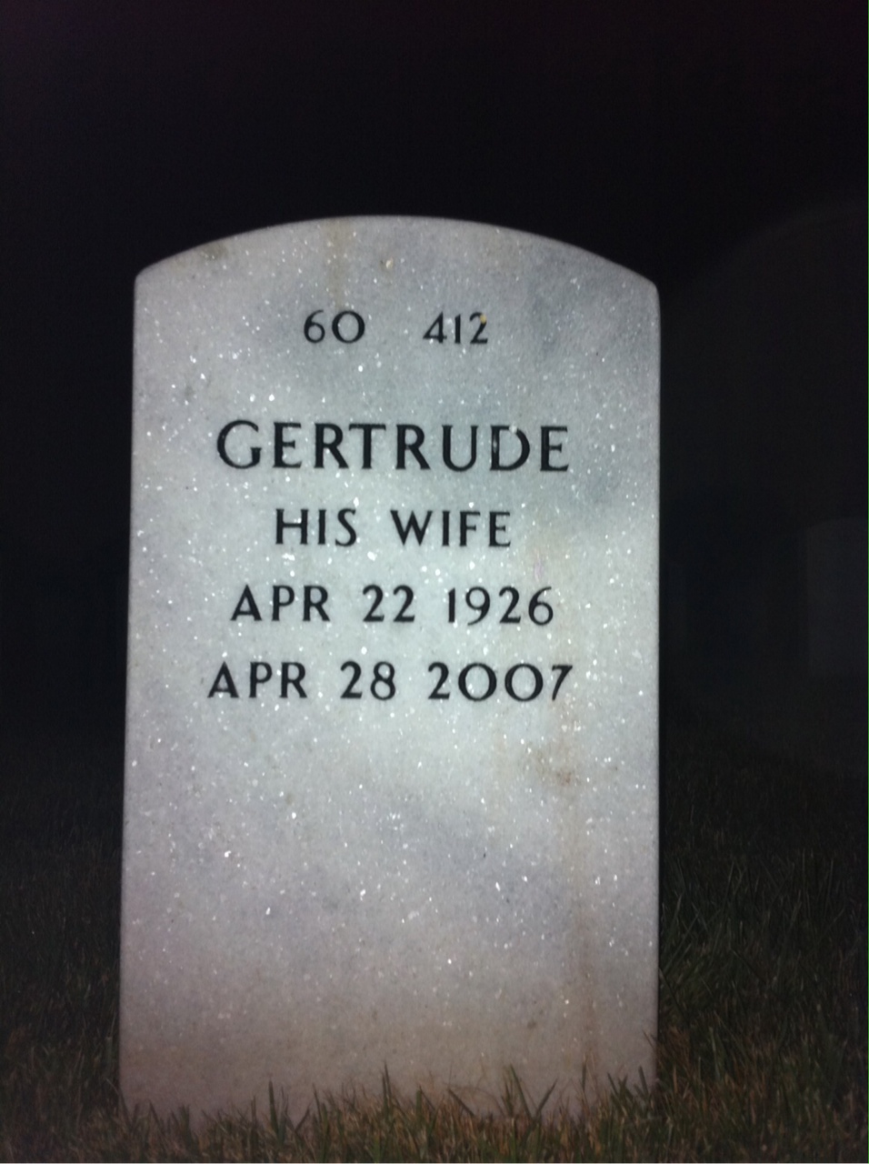 Back of headstone — Robert Jackson