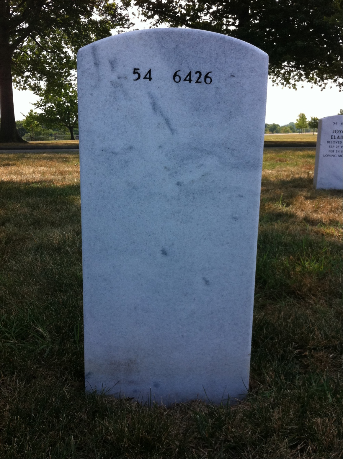 Back of headstone — Joseph Sayre
