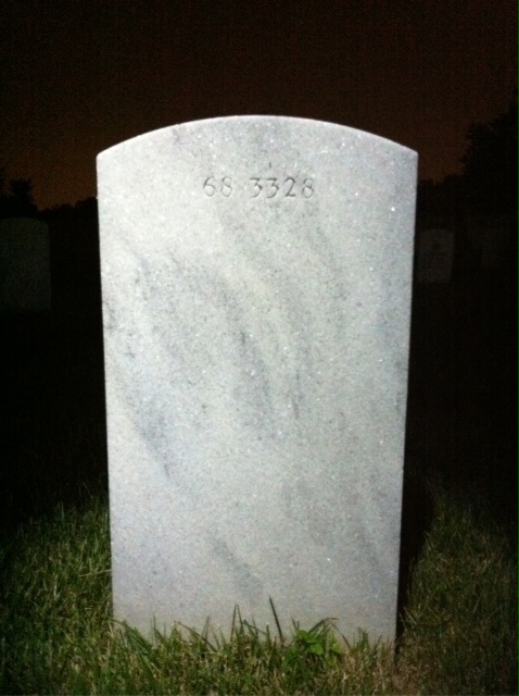 Back of headstone — William A Vanbuskirk