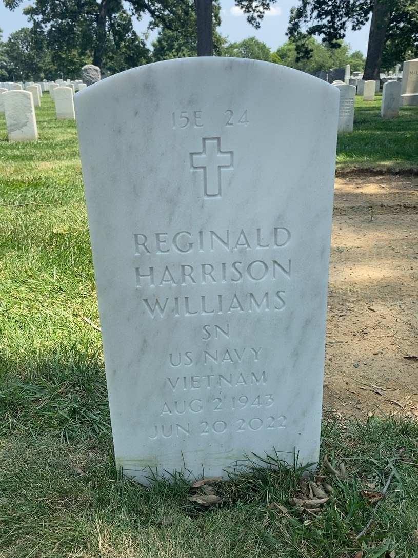 Back of headstone — Harrison O Williams