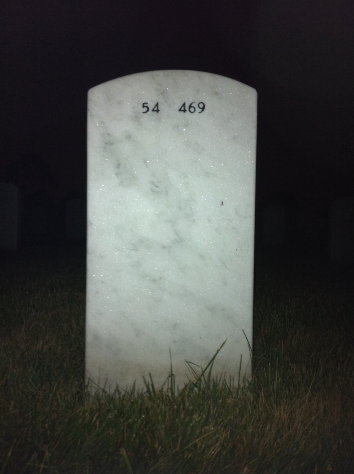 Back of headstone — Clarence Vaughns