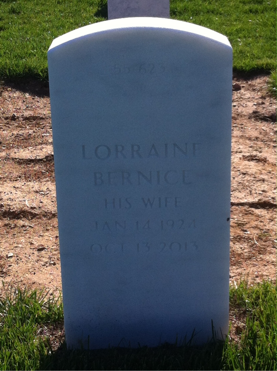 Back of headstone — Marvin Morthimer