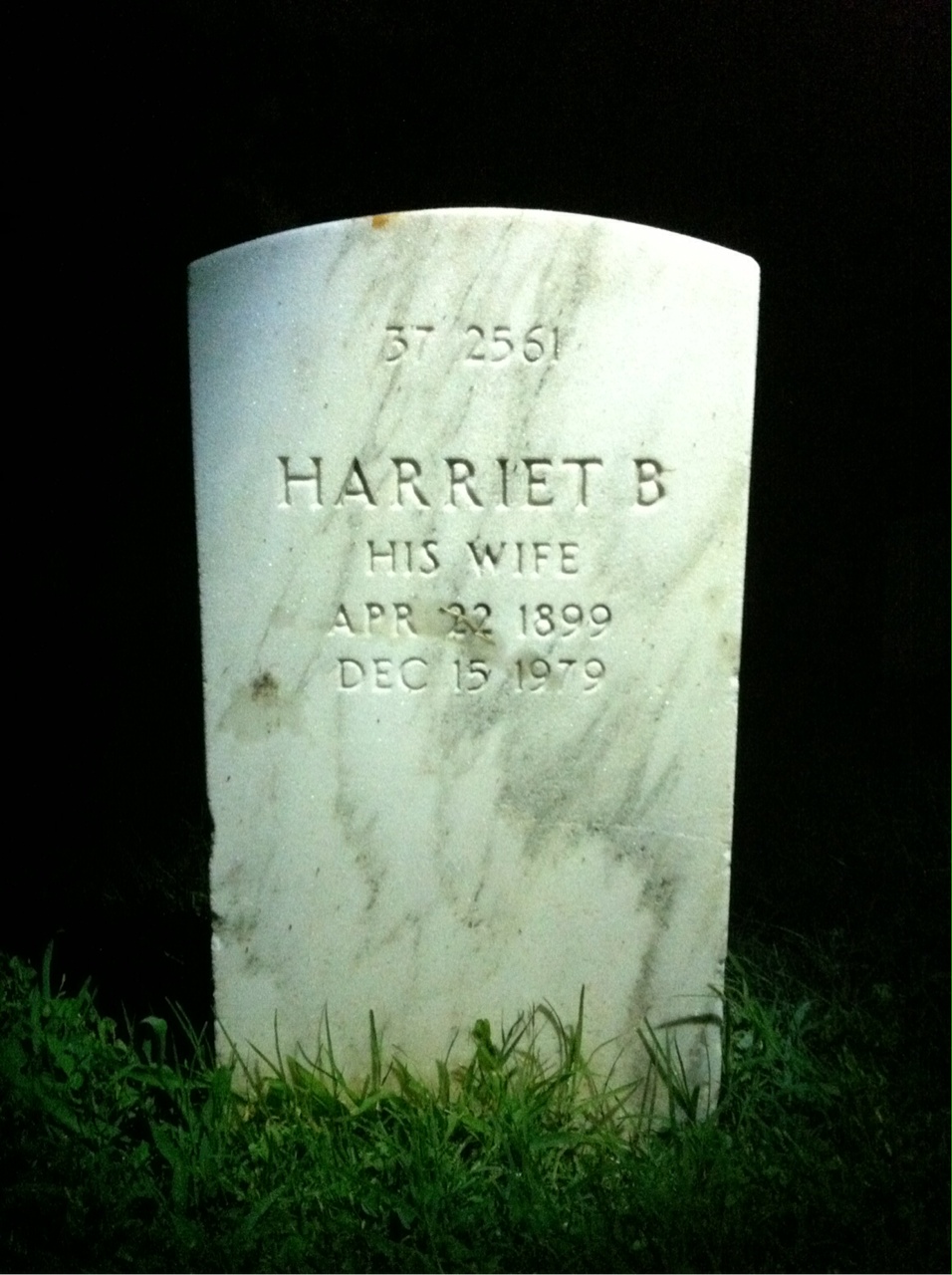 Back of headstone — George Moore