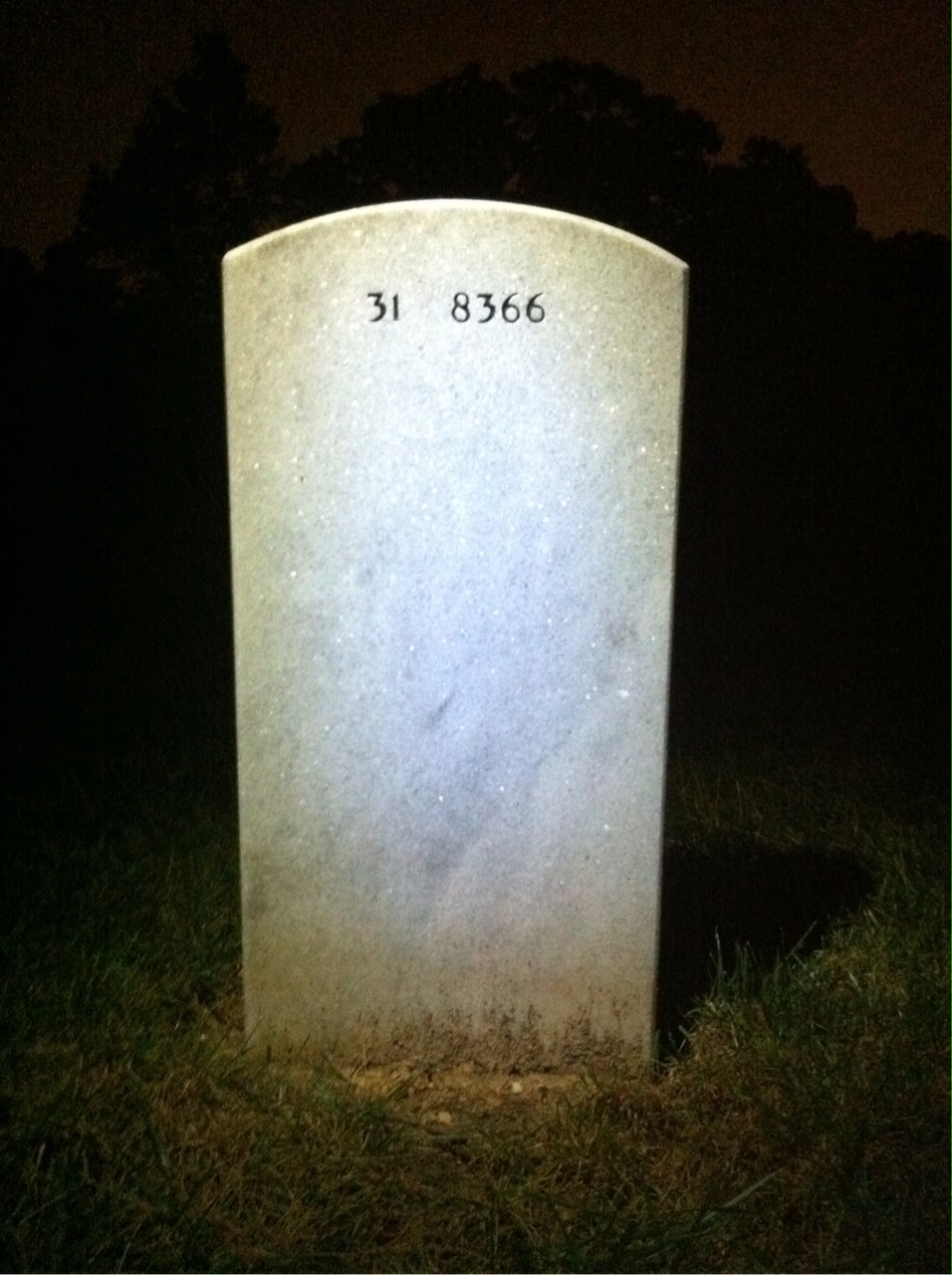Back of headstone — Robert Black
