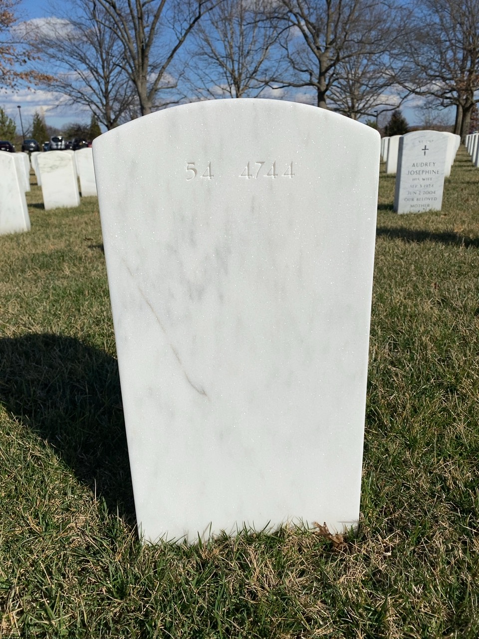 Back of headstone — Milton Hooper