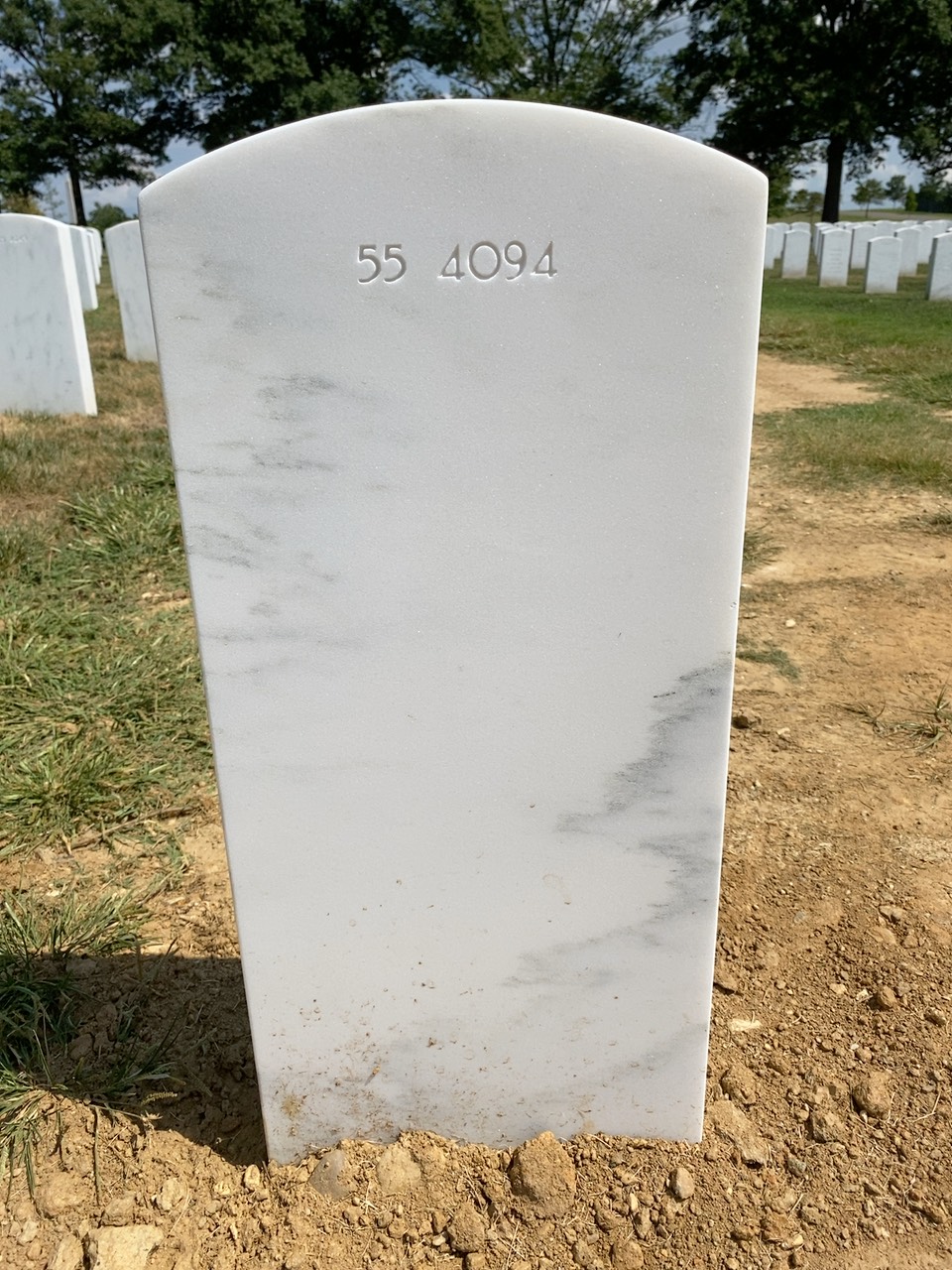 Back of headstone — Theodore Kershaw Mccarley