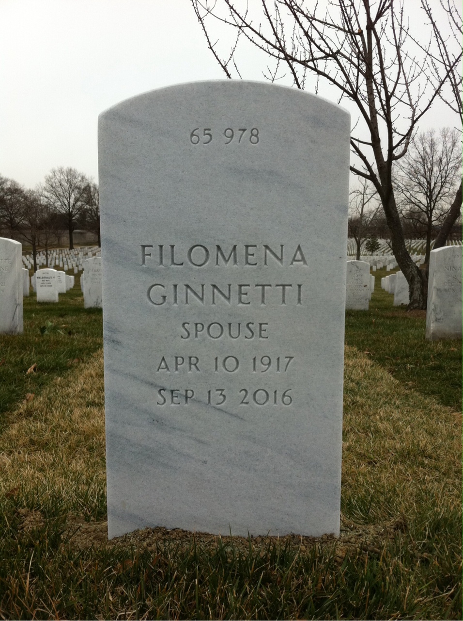 Back of headstone — Thomas Francis Connell
